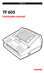 Toshiba TF 605 Instruction Manual