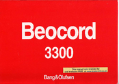 Bang & Olufsen Beocord 3300 User Manual