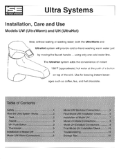 ISE UW UltraWarm Installation, Care & Use Manual