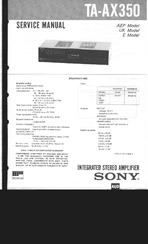 Sony TA-AX350 Service Manual