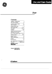 GE DDE5207M Use And Care Manual