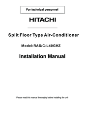 Hitachi RAS/C-L40GHZ Installation Manual