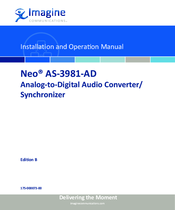 Imagine NEO AS-3981-AD Installation And Operator's Manual