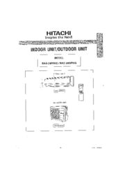 Hitachi RAC-24WPAG Installation Manual