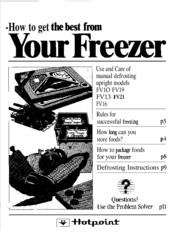 Hotpoint FV19 Use And Care Manual
