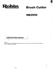 Robin NB2950 Instruction Manual