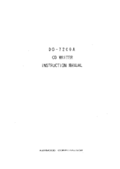 Kenwood DD-7200A Instruction Manual