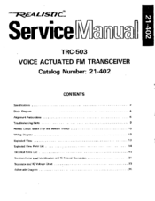 Realistic TRC-503 Service Manual