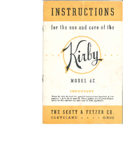 Kirby 4C Use And Care Manual