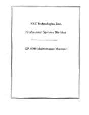 NEC GP-5000 Maintenance Manual