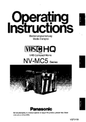 Panasonic NV-MC5 Series Operating Instructions Manual