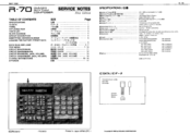 Roland R-70 Service Notes