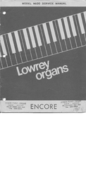 Lowrey M100 Service Manual