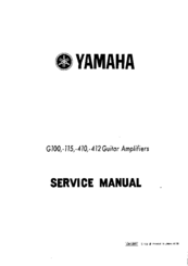 Yamaha G100-412 Service Manual