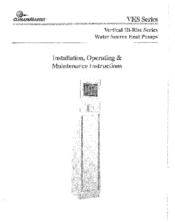 ClimateMaster VHS-30 Installation, Operating,  & Maintenance Instructions