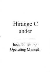 Hiross U60 Installation And Operating Manual