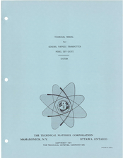 Technical Materiel Corporation SBT-1KV Technical Manual