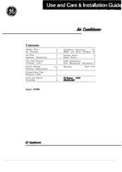 GE AVS08 Use And Care & Installation Manual