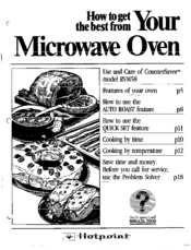 Hotpoint Counter Saver RVM58 Use And Care Manual