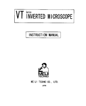 Meiji Techno VT Series Instruction Manual