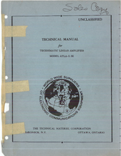 Technical Materiel Corporation ATLA-2.5K Technical Manual