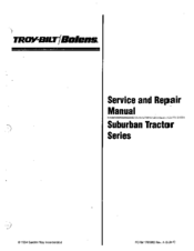 Troy-Bilt ST 160 1984 Service And Repair Manual