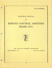 Technical Materiel Corporation RTC Technical Manual