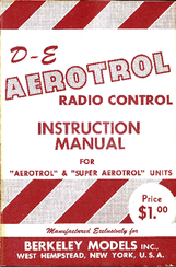 Berkeley Models Aerotrol D-E Instruction Manual