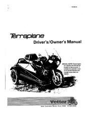 Vetter Terraplane Driver's/Owner's Manual