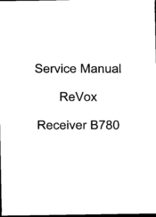 Revox B739 Service Manual