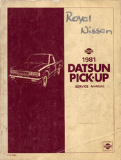 Datsun 1981 Pick-Up Service Manual