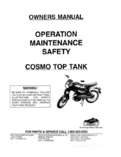 Cosmo Top Tank Owner's Manual