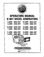 Westerbeke EDT Series Operator's Manual