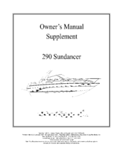 Sea Ray Boats 290 Sundancer Supplemental Owner's Manual