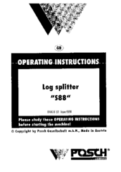 Posch S88 Operating Instructions Manual