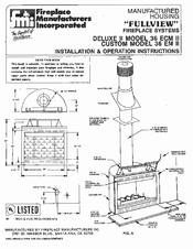 FMI Custom 36 EM II Installation & Operation Instructions