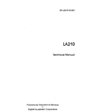 DEC LA210 Technical Manual