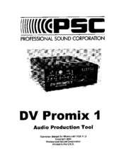 PSC DV Promix 1 Manual