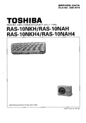 Toshiba RAS-10NAH Service Data