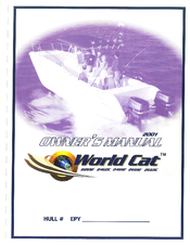 World Cat 2001 266 sc Owner's Manual