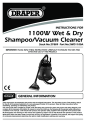 Draper SWD1100A Instructions Manual