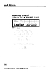 Audi 200 1984 Workshop Manual