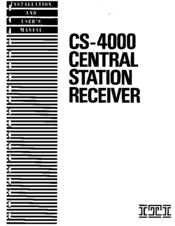 ITI CS-4000 Installation And User Manual
