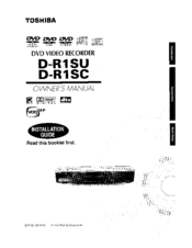 Toshiba D-R1SC Owner's Manual