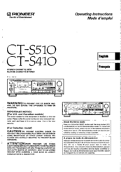 Pioneer CT-S510 Operating Instructions Manual
