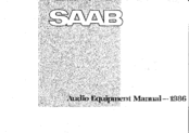 Saab 900 Audio Equipment 1986 User Manual