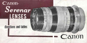 Canon Serenar User Manual
