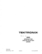 Tektronix 4662 User Manual