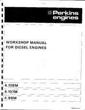 Perkins 4.108(M) Workshop Manual