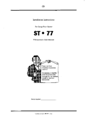 Seip ST 77 Installation Instructions Manual